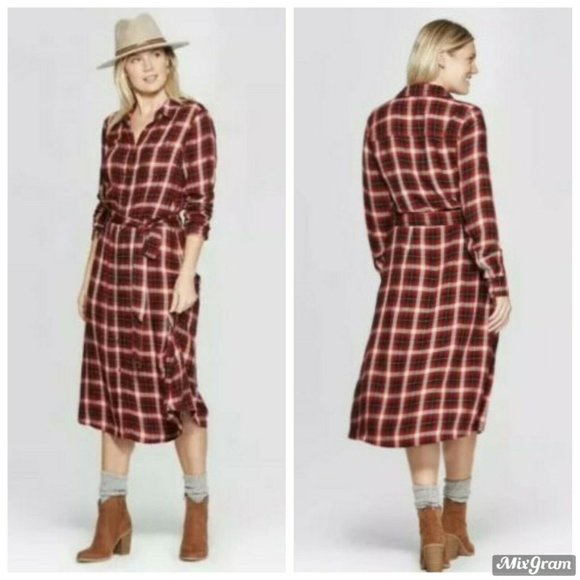 universal thread plaid dress